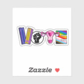 Stem voor uw mensenrechten sticker (Vel)