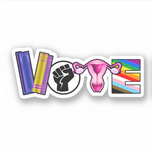 Stem voor uw mensenrechten sticker (Voorkant)