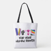 Stem voor uw mensenrechten tote bag (Achterkant)