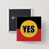 Stem vóór vierkante button 5,1 cm (Voorkant /achterkant)