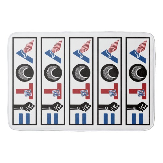 STEM voor Vrijheid, RBG, USPS, Vrede, BLM, Gelijkh Badmat (Voorkant)