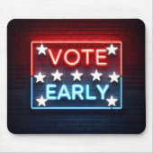 Stem Vroeg Neon teken Muismat (Voorkant)