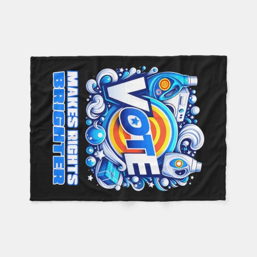 Stem Wasmiddel Helder Rechts Grappig 2024 Fleece Deken (Voorkant (Horizontaal))