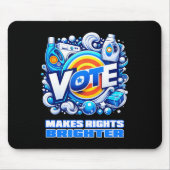 Stem Wasmiddel Helder Rechts Grappig  2024 Muismat (Voorkant)