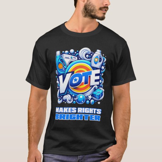 Stem Wasmiddel Helder Rechts Grappig 2024 T-shirt (Voorkant)