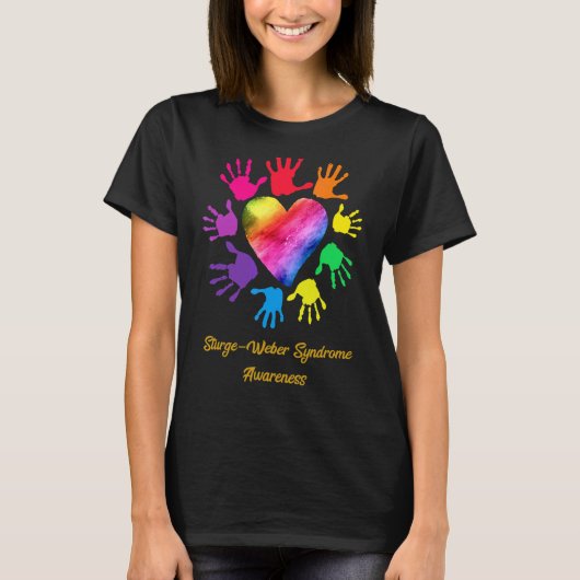 Stem Weber Syndrome Awareness Hands T-shirt (Voorkant)