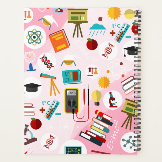 STEM Wetenschap Motief Leraar Academisch Planner (Achterkant)