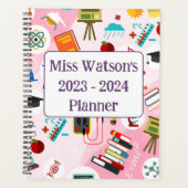 STEM Wetenschap Motief Leraar Academisch Planner (Voorkant)