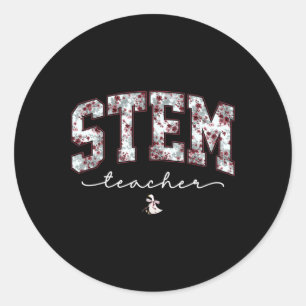 Stem Wetenschap Technologie Engineering Wiskunde L Ronde Sticker
