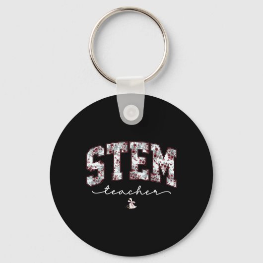 Stem Wetenschap Technologie Engineering Wiskunde L Sleutelhanger (Voorkant)