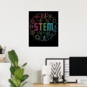 STEM Wetenschap Technologie Techniek Wiskunde Doce Poster (Thuiskantoor)