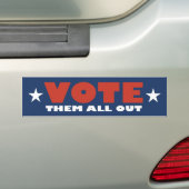 Stem ze allemaal uit bumpersticker (Op auto)