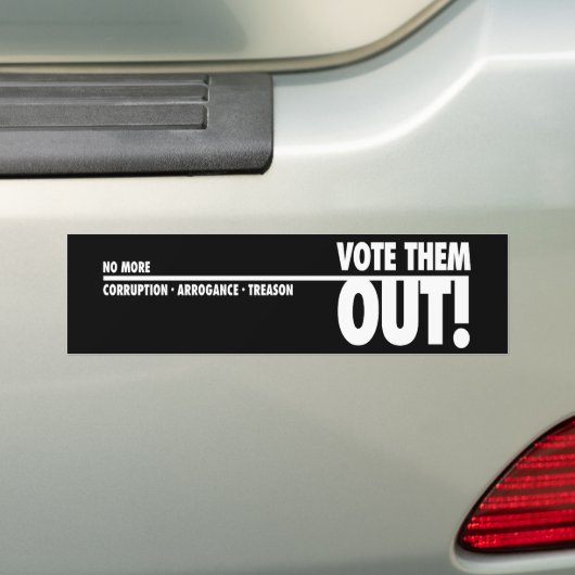 Stem ze uit - Bumpersticker (Op auto)