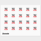 Stem ze uit de politieke verkiezingscampagne ronde sticker (Vel)