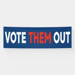 Stem ze uit vetgedrukte politieke tekst spandoek