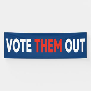 Stem ze uit vetgedrukte politieke tekst spandoek