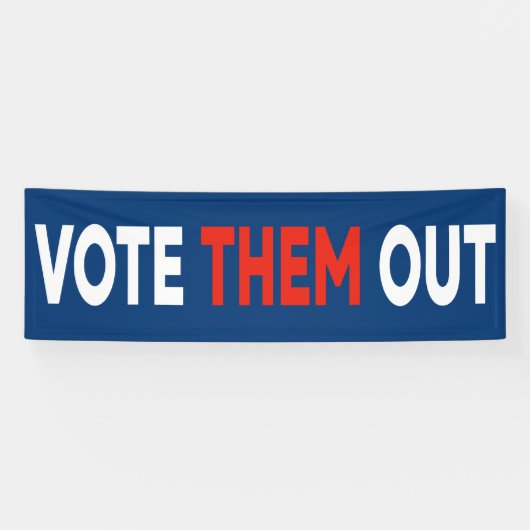 Stem ze uit vetgedrukte politieke tekst spandoek (Horizontaal)