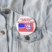 "Stem zoals je leven..." Stemrechtspin Ronde Button 7,6 Cm (In situ)