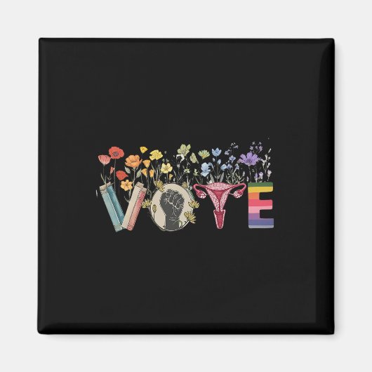 Stem zoals Ruth je bloemen stuurde, feministische Magneet (Voorkant)