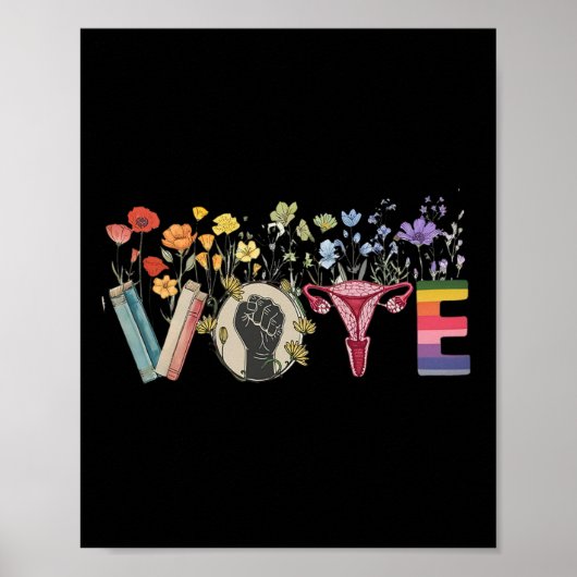 Stem zoals Ruth je bloemen stuurde, feministische Poster (Voorkant)