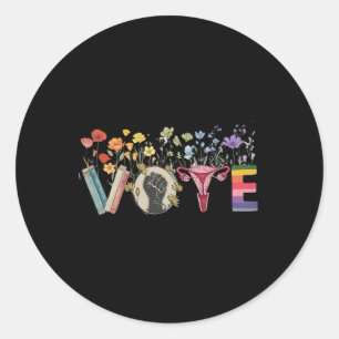 Stem zoals Ruth je bloemen stuurde, feministische Ronde Sticker