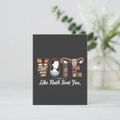 Stem zoals Ruth je Harris LGBTQ-gelijkheid stuurde Bedankkaart (Staand voorkant)