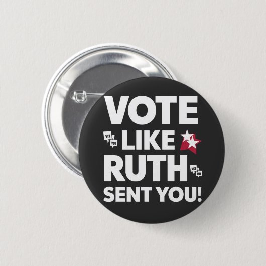 Stem zoals Ruth je stuurde Ronde Button 5,7 Cm (Voorkant /achterkant)