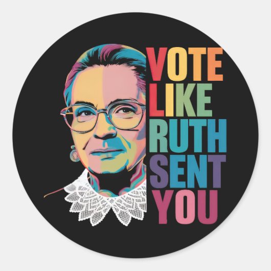 Stem zoals Ruth je stuurde Ronde Sticker (Voorkant)
