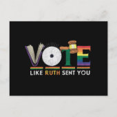 Stem zoals Ruth stuurde je Gavel Feministen LGBT P Briefkaart (Voorkant)
