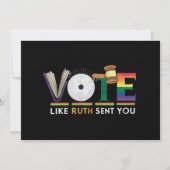 Stem zoals Ruth stuurde je Gavel Feministen LGBT P Kaart (Voorkant)
