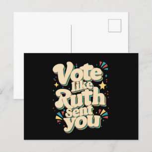 Stem zoals Ruth stuurde u Uterus Feminist LGBT Briefkaart