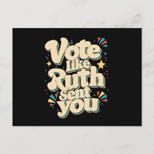 Stem zoals Ruth stuurde u Uterus Feminist LGBT Briefkaart (Voorkant)