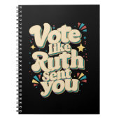 Stem zoals Ruth stuurde u Uterus Feminist LGBT Notitieboek (Voorkant)