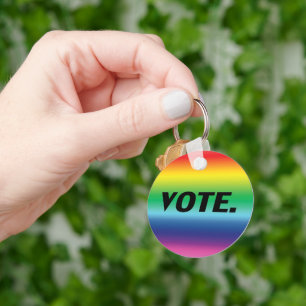 stem - zwarte , pride lgbetq , lgbt - regenboogkle sleutelhanger