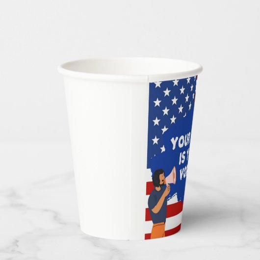 Stembeker Papieren Bekers (Rechts)