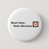 Stembibliotheekbadge Ronde Button 5,7 Cm (Voorkant)
