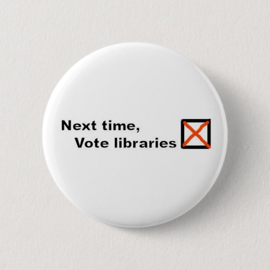 Stembibliotheekbadge Ronde Button 5,7 Cm (Voorkant)