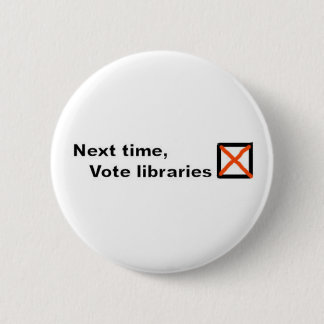 Stembibliotheekbadge Ronde Button 5,7 Cm