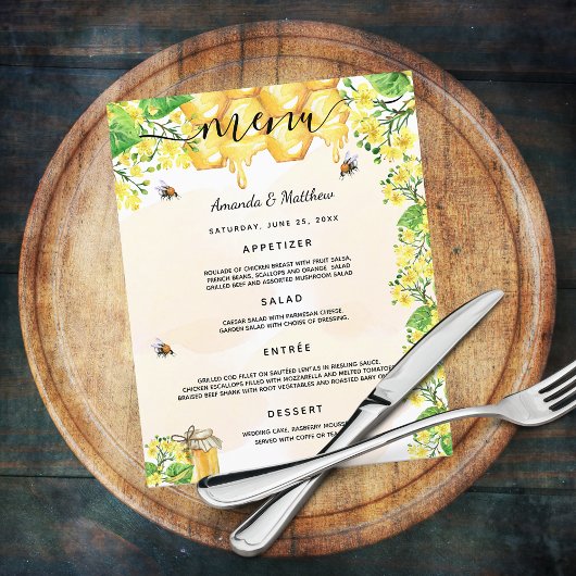Stembijen honingraatmeel in het huwelijksmenu