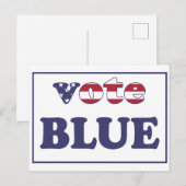 Stemblauw - Amerikaanse vlag Typografie Briefkaart (Voorkant / Achterkant)