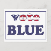 Stemblauw - Amerikaanse vlag Typografie Briefkaart (Voorkant)