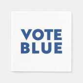 "Stemblauw" blauw witboek servet (Voorkant)