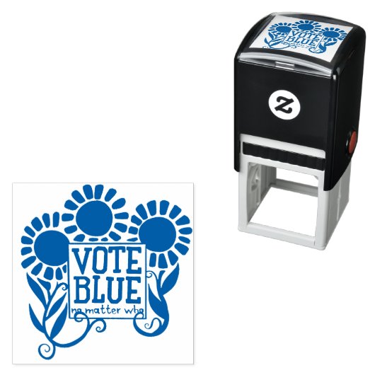 Stemblauw ongeacht wie  zelfinktende stempel (In situ)