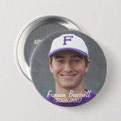 Stembridge W2007Mok, Furman Baseball, 2006-2007 Ronde Button 7,6 Cm (Voorkant /achterkant)