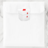 stembus vierkante sticker (Tas)