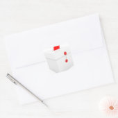 stembus vierkante sticker (Envelop)