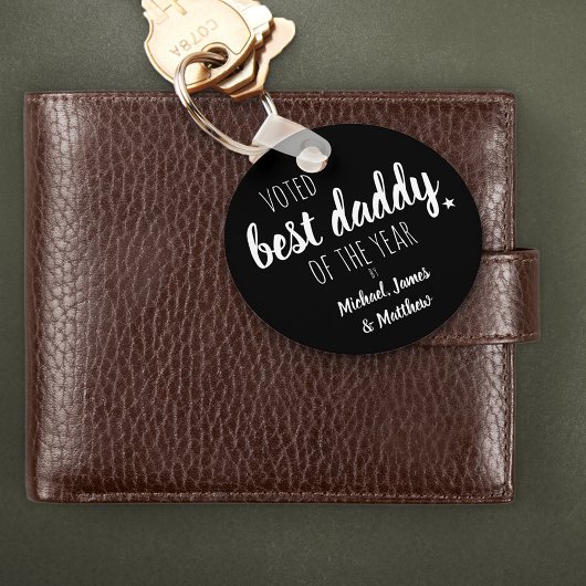 Stemd beste vader van het Jaar tegen ... Zwart-Wit Sleutelhanger