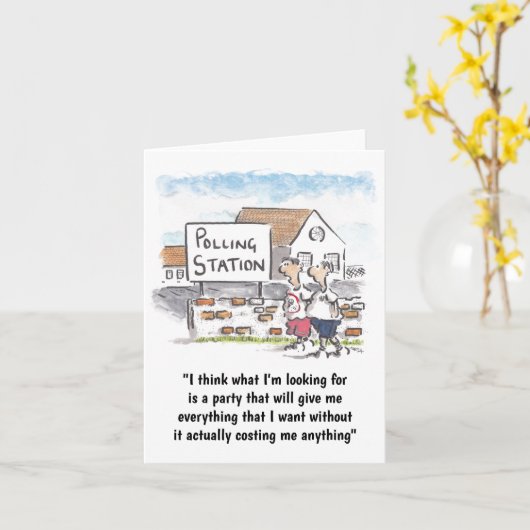 Stemdag Groeten Kaart (Gele Bloem)