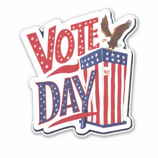 Stemdag Sticker (Voorkant)