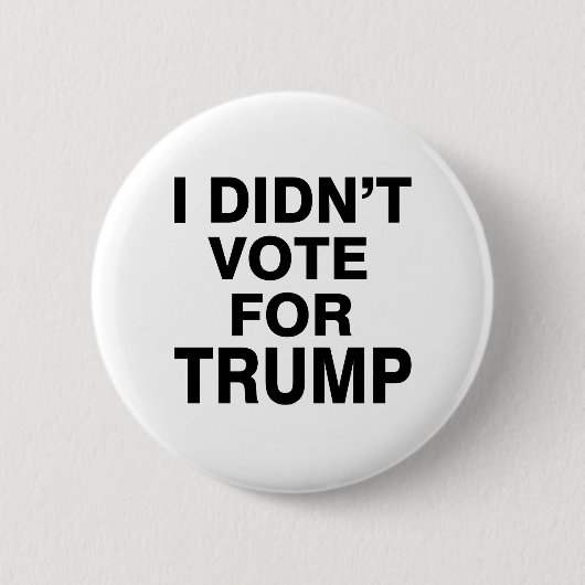 Stemde niet voor Trump Ronde Button 5,7 Cm (Voorkant)